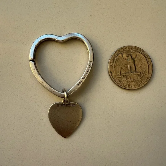 Tiffany & Co. Heart Keychain Sterling Silver 925 Large Size - Picture 8 of 10